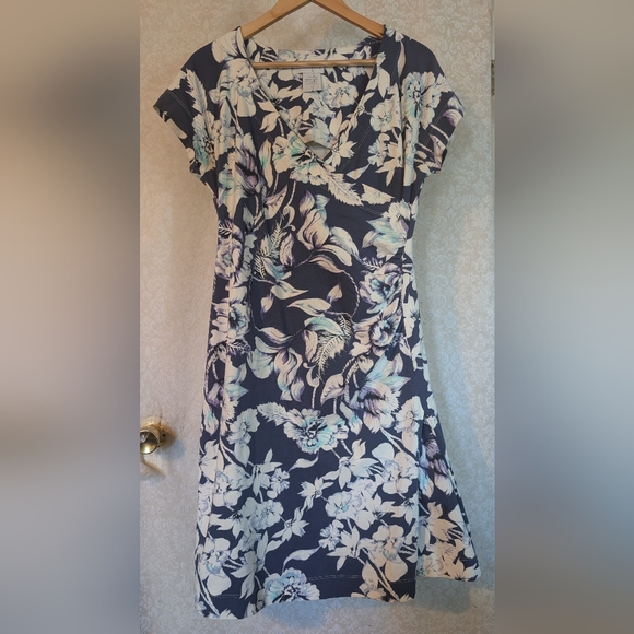 Soft Surroundings Dresses & Skirts - Soft Surroundings Faux Wrap Floral Dress Sz. Medium